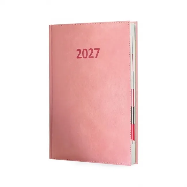 Kalendarz 2027 A4 Agenda Dzienny Pudrowy Róż  5902806391656
