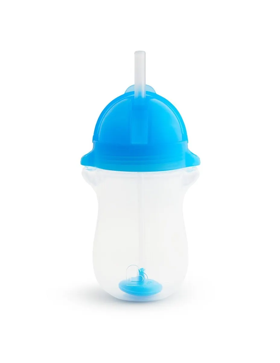 Kubek Munchkin niekapek ze słomką 296ml niebieski  5019090124614