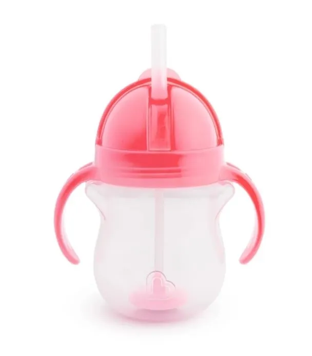 Kubek Munchkin niekapek ze słomką 207ml różowy  5019090124829
