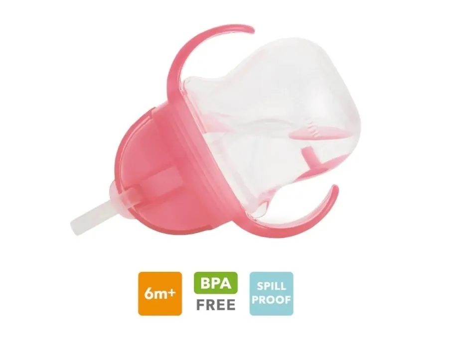 Kubek Munchkin niekapek ze słomką 207ml różowy 5019090124829