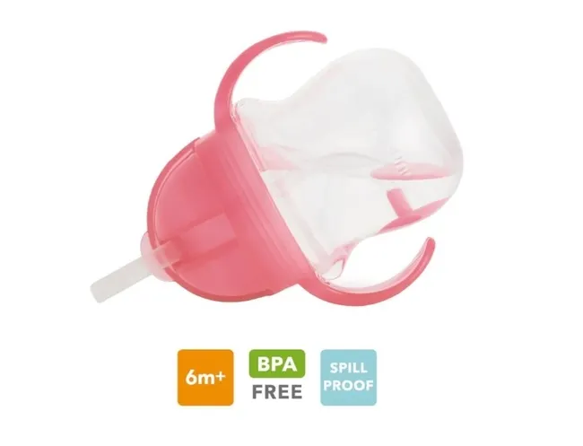Kubek Munchkin niekapek ze słomką 207ml różowy 5019090124829