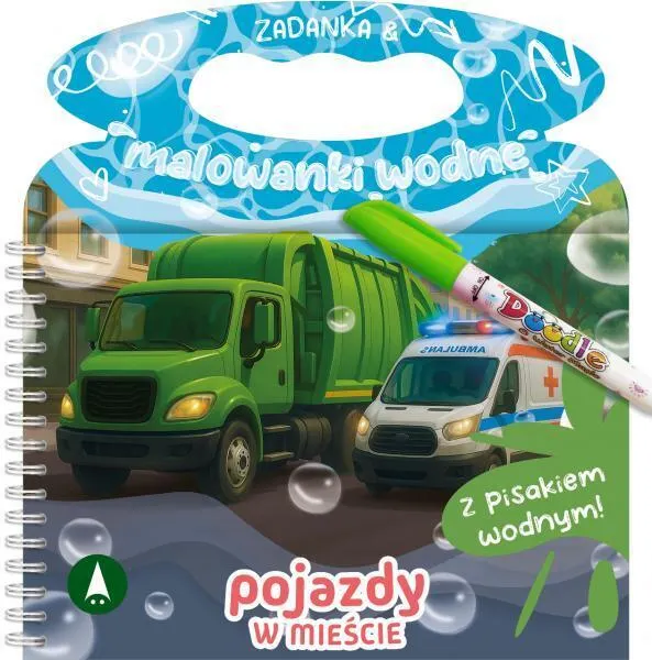 Pojazdy w mieście. Zadanka & malowanki wodne  9788383981222