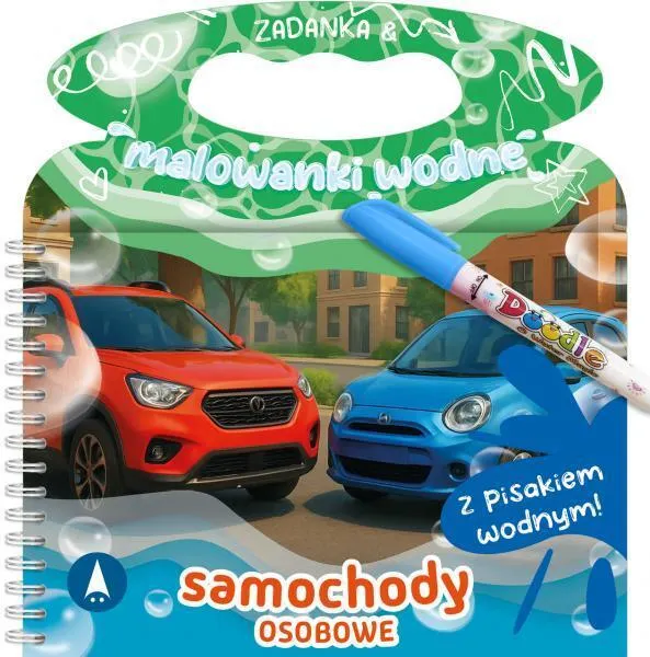 Samochody osobowe. Zadanka & malowanki wodne  9788383981239