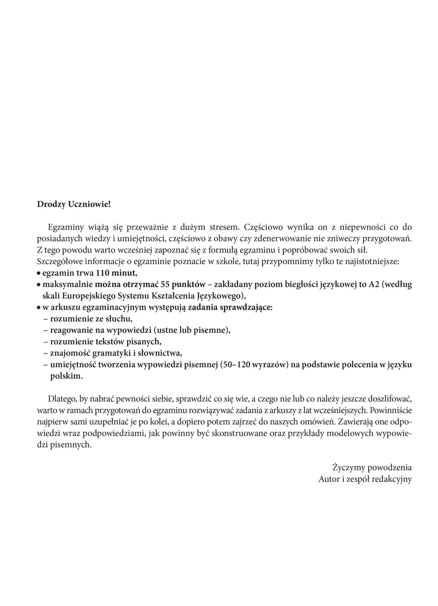 Arkusze egzaminacyjne. Język angielski. Egzamin ósmoklasisty 9788379129287