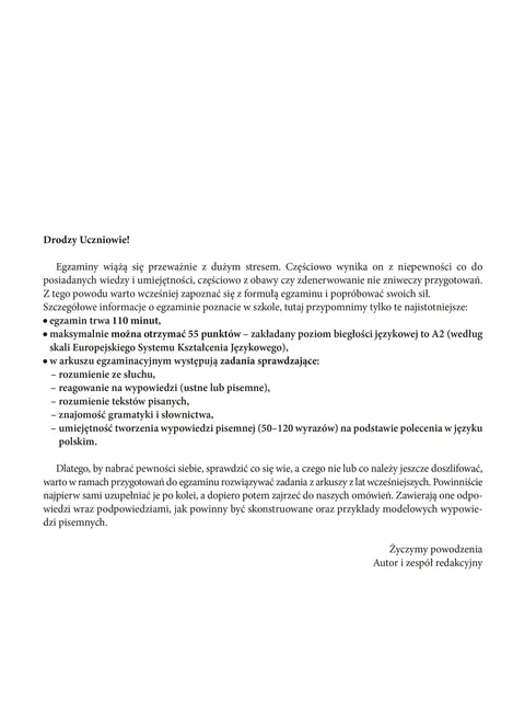 Arkusze egzaminacyjne. Język angielski. Egzamin ósmoklasisty 9788379129287
