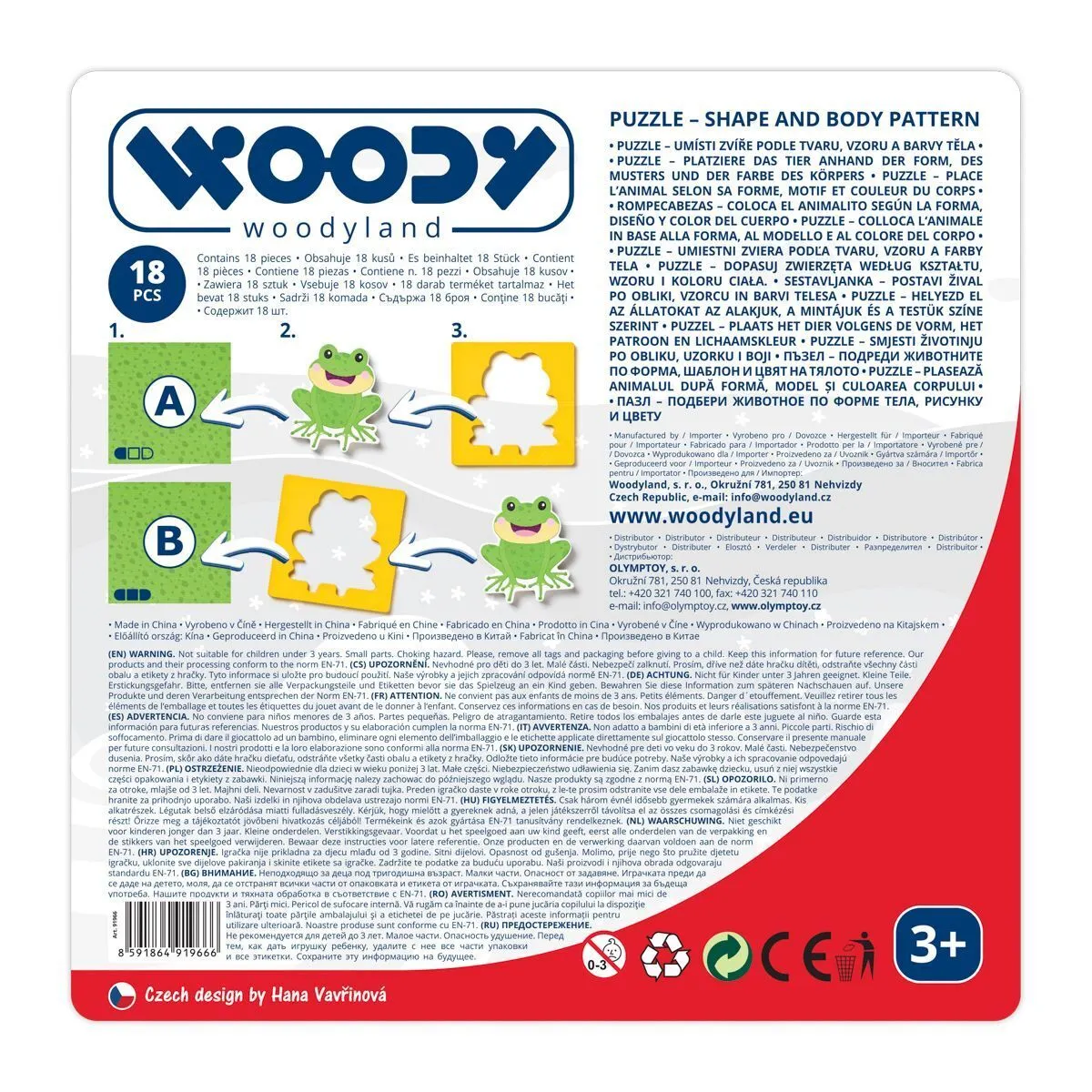 Układanka edukacyjna – Zwierzęce wzory 91966 8591864919666