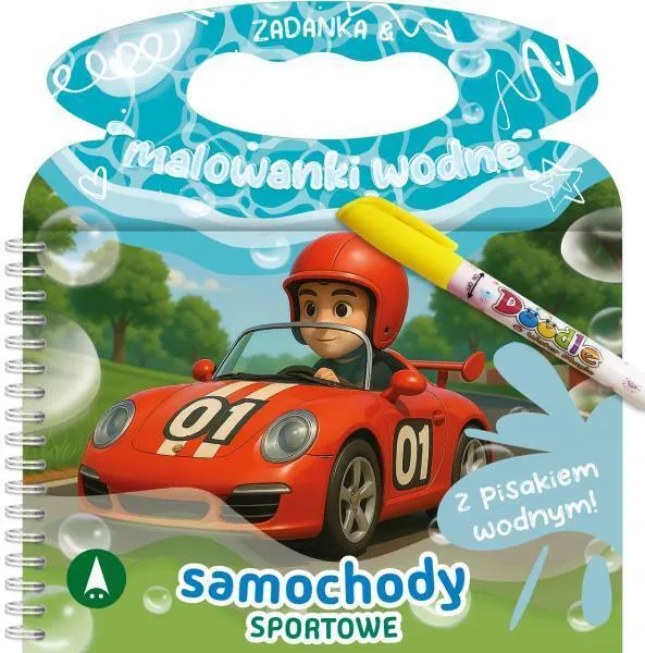 Samochody sportowe. Zadanka & malowanki wodne  9788383981246