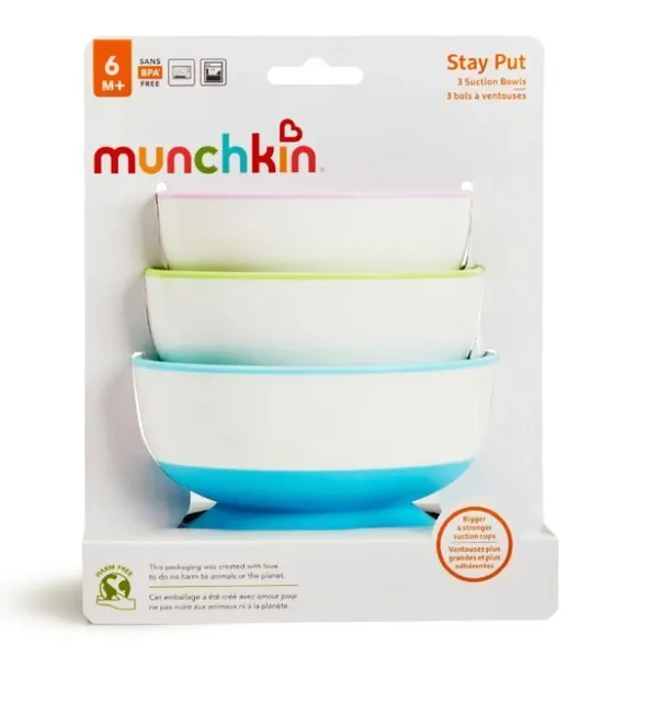 Miseczki Munchkin z przyssawką 3 sztuki 5019090517508