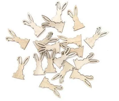 Króliczki drewniane 2x4cm 18szt  5903925011623