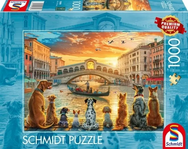 Puzzle 1000 Psy w Wenecji / Włochy  4001504588908