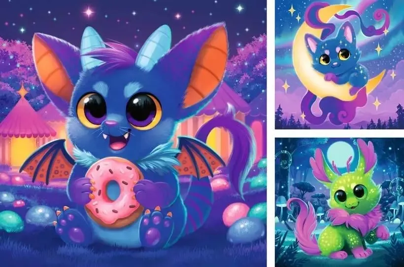 Ravensburger, Puzzle 3x49: Nocne stworki (12004261) 4005555042617