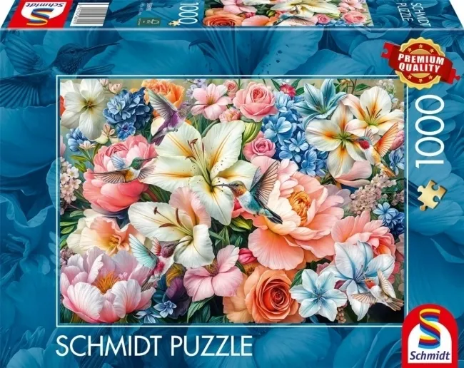 Puzzle 1000 Kolibry i kwiaty  4001504588915