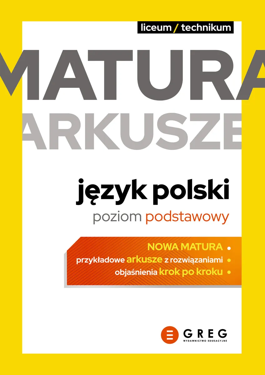 Język polski. Poziom podstawowy. Matura. Arkusze  9788381860826