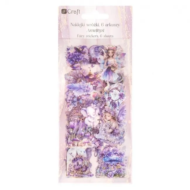Naklejki PET - Wróżki amethyst 6ark  5907590024964