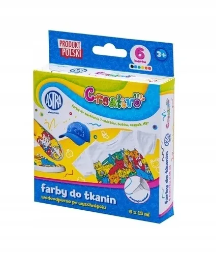 Farby do tkanin Creativo 6x15ml ASTRA  5901137189642