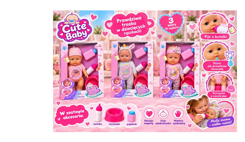 Lalka bobas siusiająca z akcesoriami 1 szt  5902496225811
