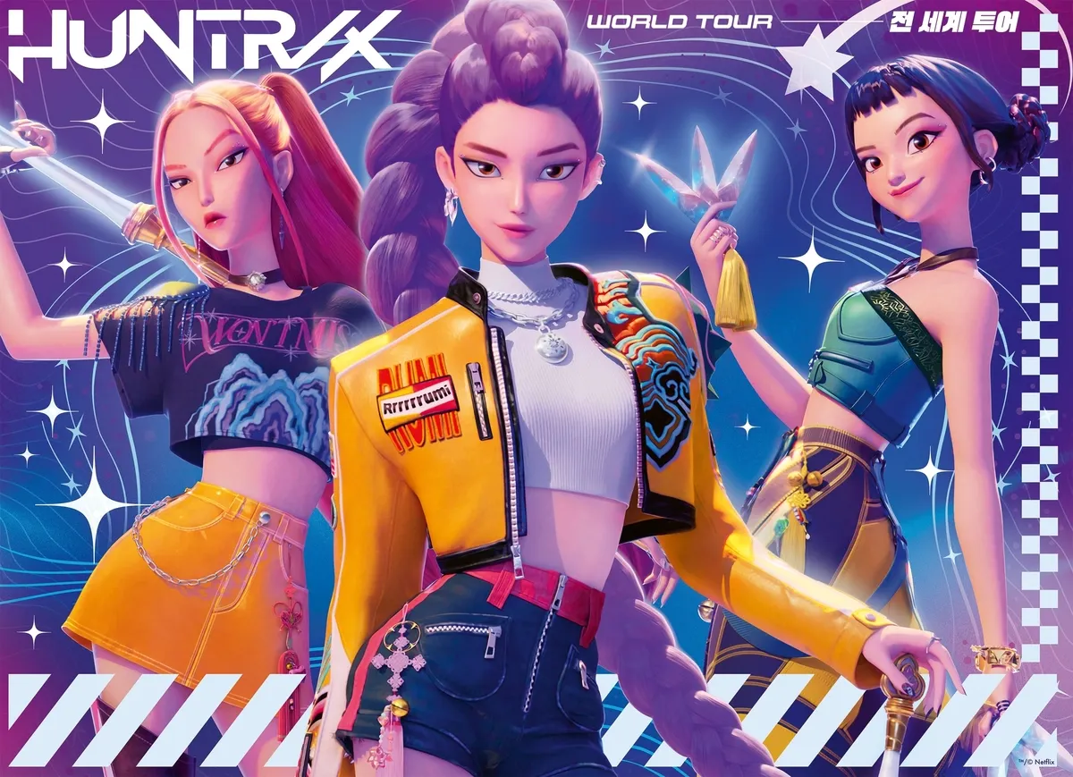 Puzzle dla dzieci 2D: Kpop Demon Hunters 4x100 el. 4005555047575