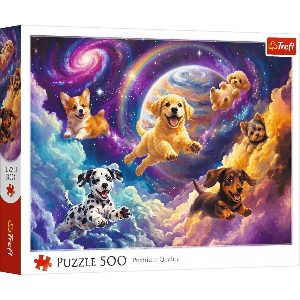 Puzzle 500 el. Kosmiczne pieski 37568  5900511375688