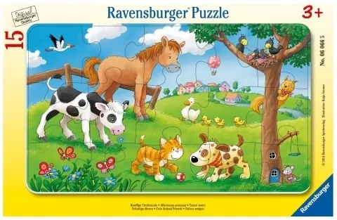 Puzzle 15 Miłosnicy słodkich zwierząt  4005556060665