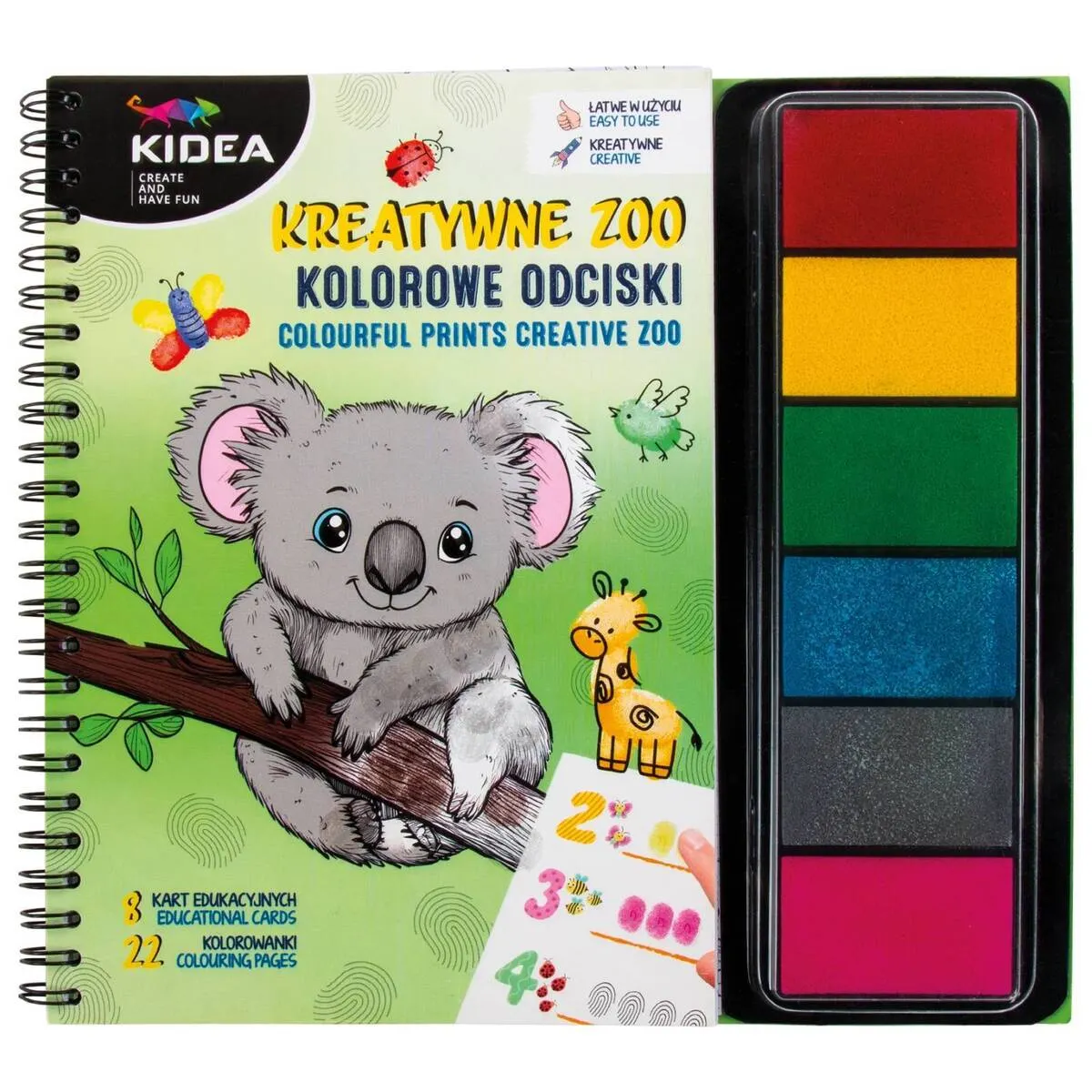 Kolorowe odciski kreatywne ZOO Kidea  5906601708688