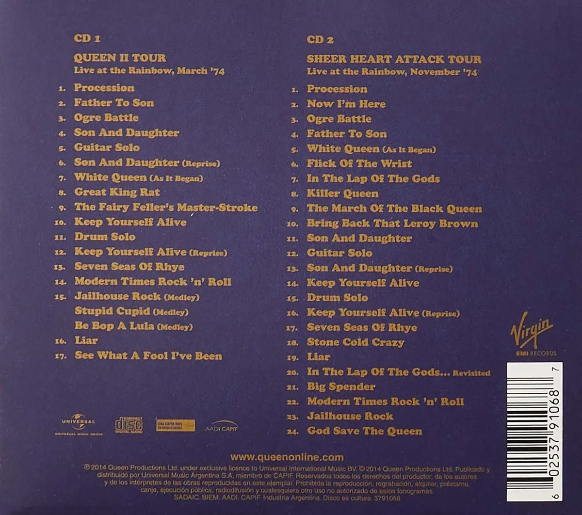 Live At The Rainbow (Deluxe Edition)  602537910687