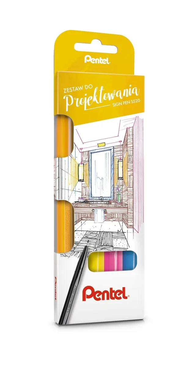 Zestaw pisaków do projektowania S520-ST4ABCDPL 4 kolory  5902894023767