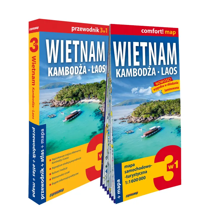 Wietnam Kambodża Laos Przewodnik 3w1 2026  9788383553443
