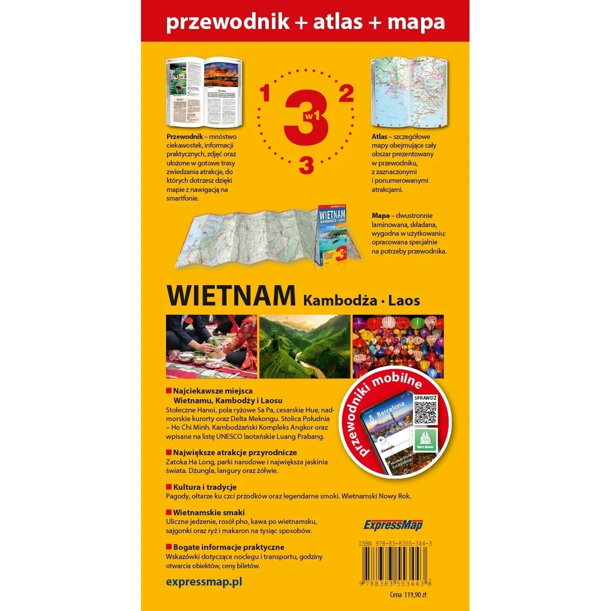 Wietnam Kambodża Laos Przewodnik 3w1 2026 9788383553443