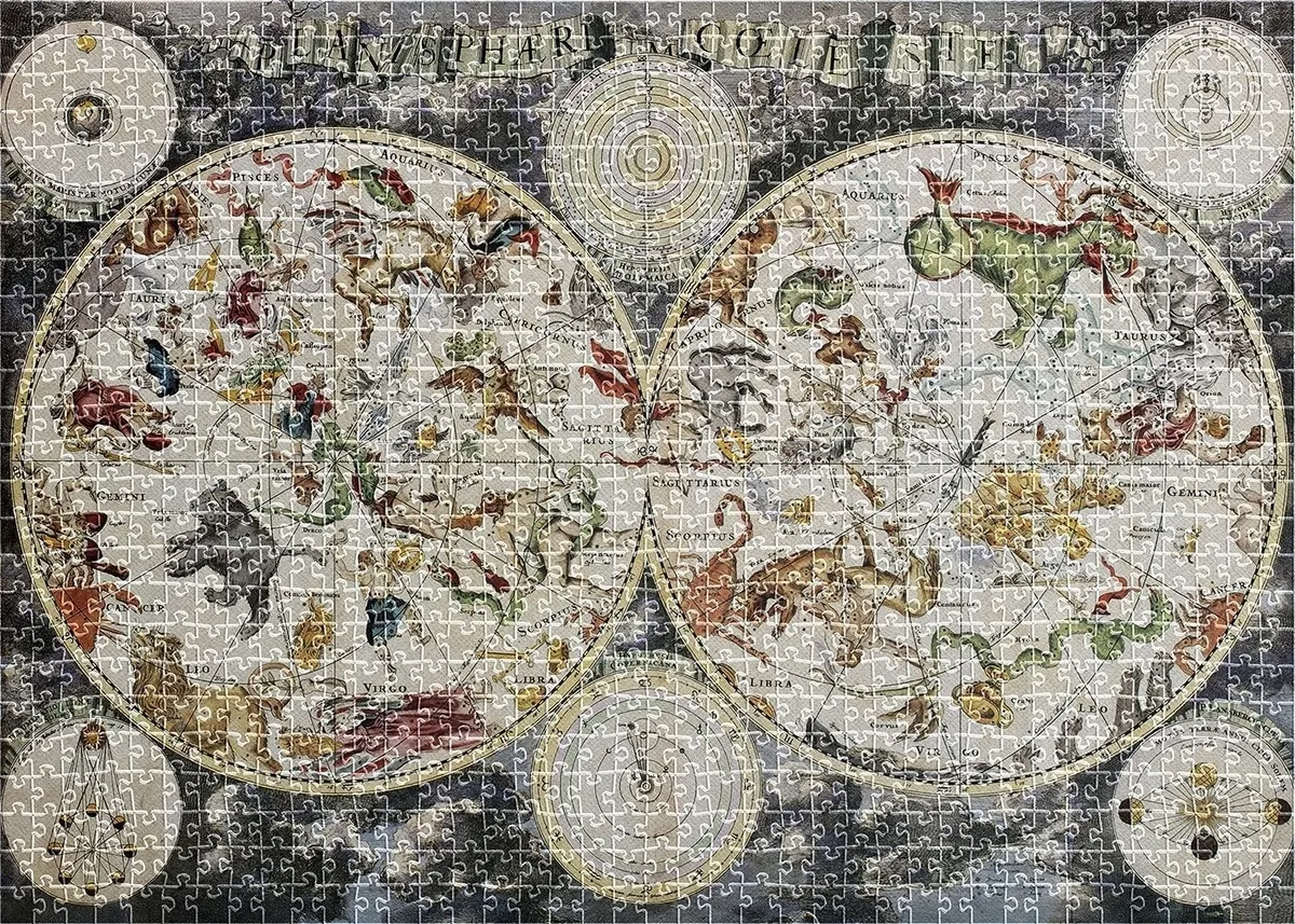 Interdruk, Puzzle 1000: Map 1 - Celestial Planisphere 5902277385406