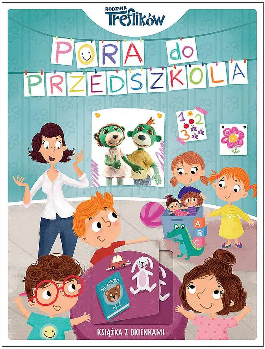 Rodzina Treflików. Pora do przedszkola. Książka z okienkami  9788396097248