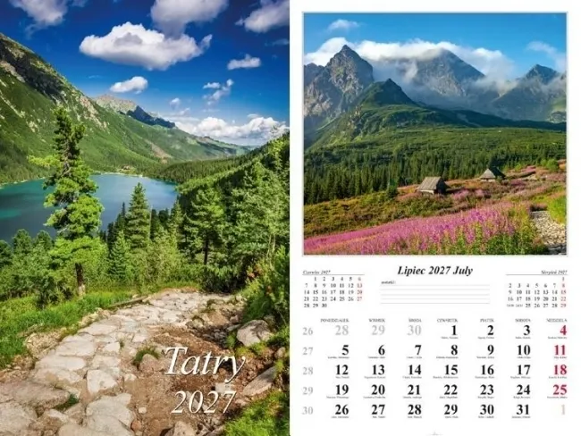 Kalendarz 2027 ścienny Tatry  5906667514407
