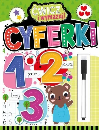 Cyferki. Ćwicz i wymazuj! (flamaster suchościeralny)  9788368859928