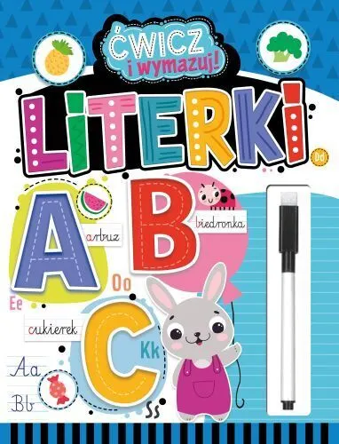 Literki. Ćwicz i wymazuj! (flamaster suchościeralny)  9788368859935