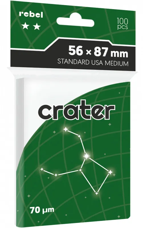 Koszulki na karty Rebel (56x87 mm) Crater Medium, 100 sztuk  5906954791634