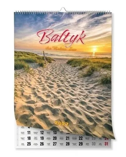 Kalendarz 2027 ścienny A3 Bałtyk  5906448200840