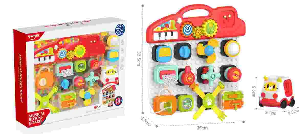Interaktywna zabawka dla niemowląt ze światłem i dźwiękiem HE8081  AN09  5905375854768