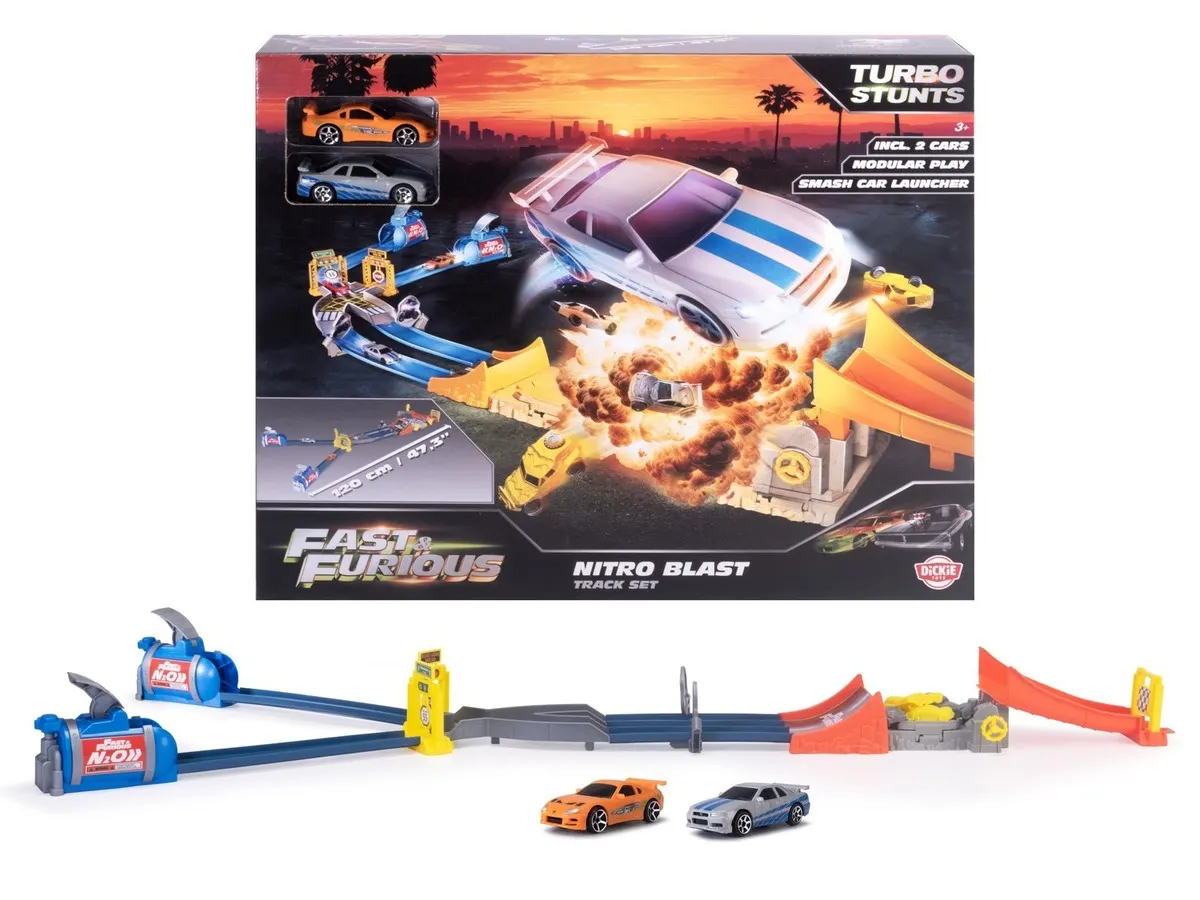 Tor Nitro Jump Dickie Toys F&F z 2 pojazdami  4006333106729