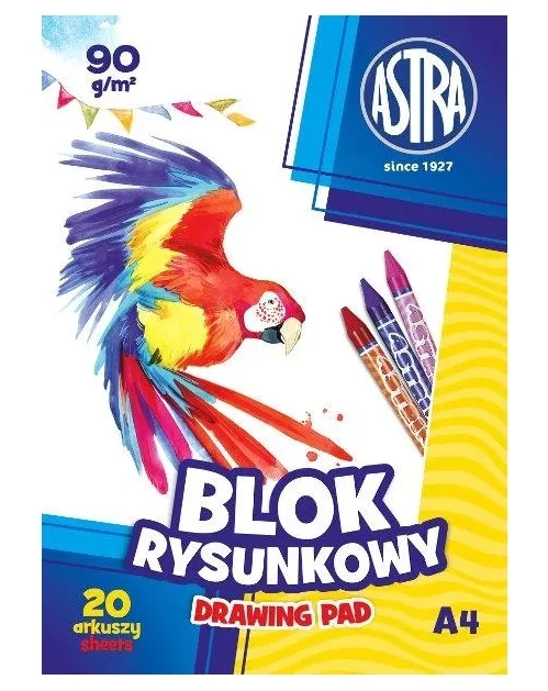Blok rysunkowy Astra A4/20k - biały (106119001) 5901137132563