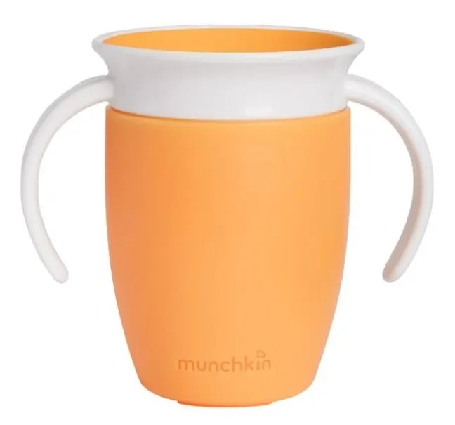 Kubek treningowy z uchwytami Munchkin Miracle 360° 207ml pomarańczowy  5019090124423