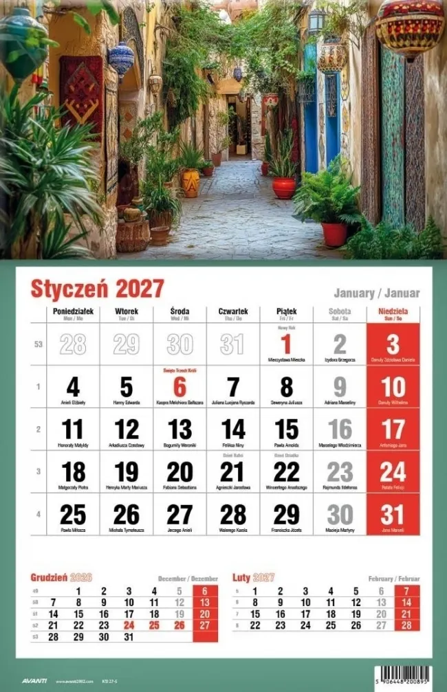 Kalendarz 2027 Jednodzielny MIX  5906448200895