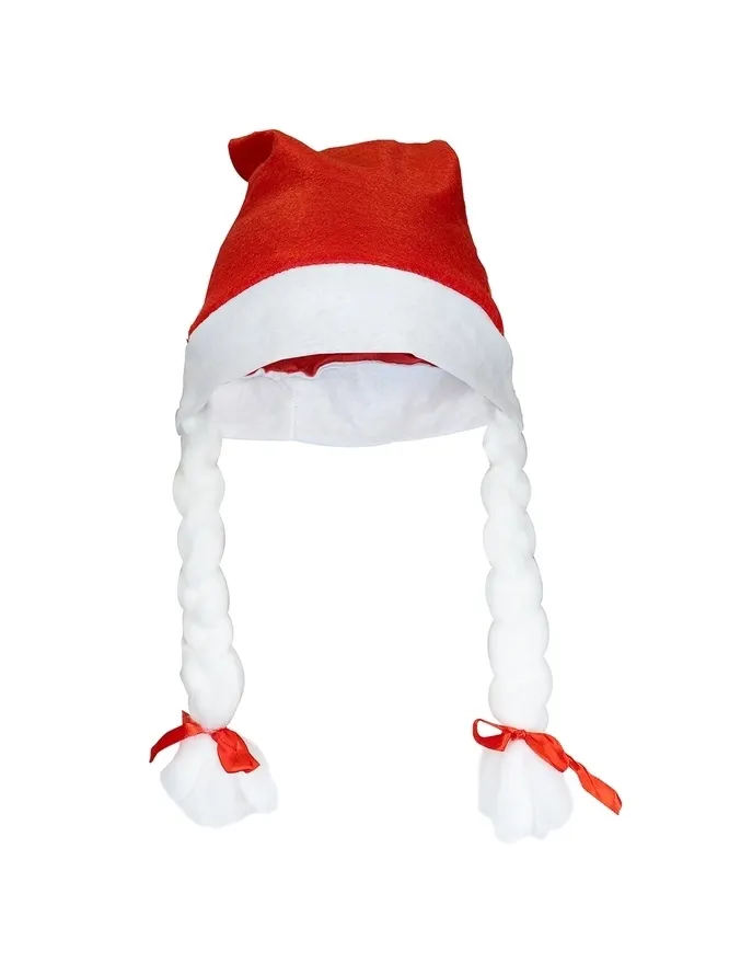 Czapka Mikołaja z warkoczami  5907667203377