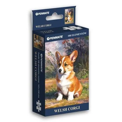 Puzzle mini 108 elementów Penmate Dog Garden Welsh Corgi  5906910837277