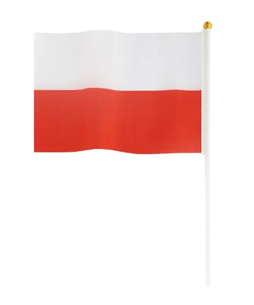 Polska flaga 14x21 z patyczkiem 30cm  5902973170962