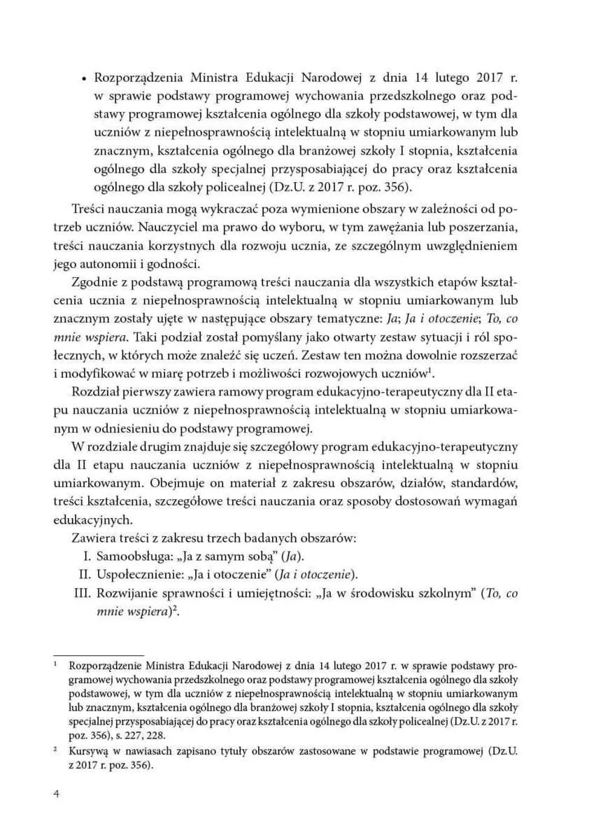 Nowe programy edukacyjno-terapeutyczne dla II etapu nauczania uczniów z niepełnosprawnością intelektualną w stopniu umiarkowanym 9788383098746