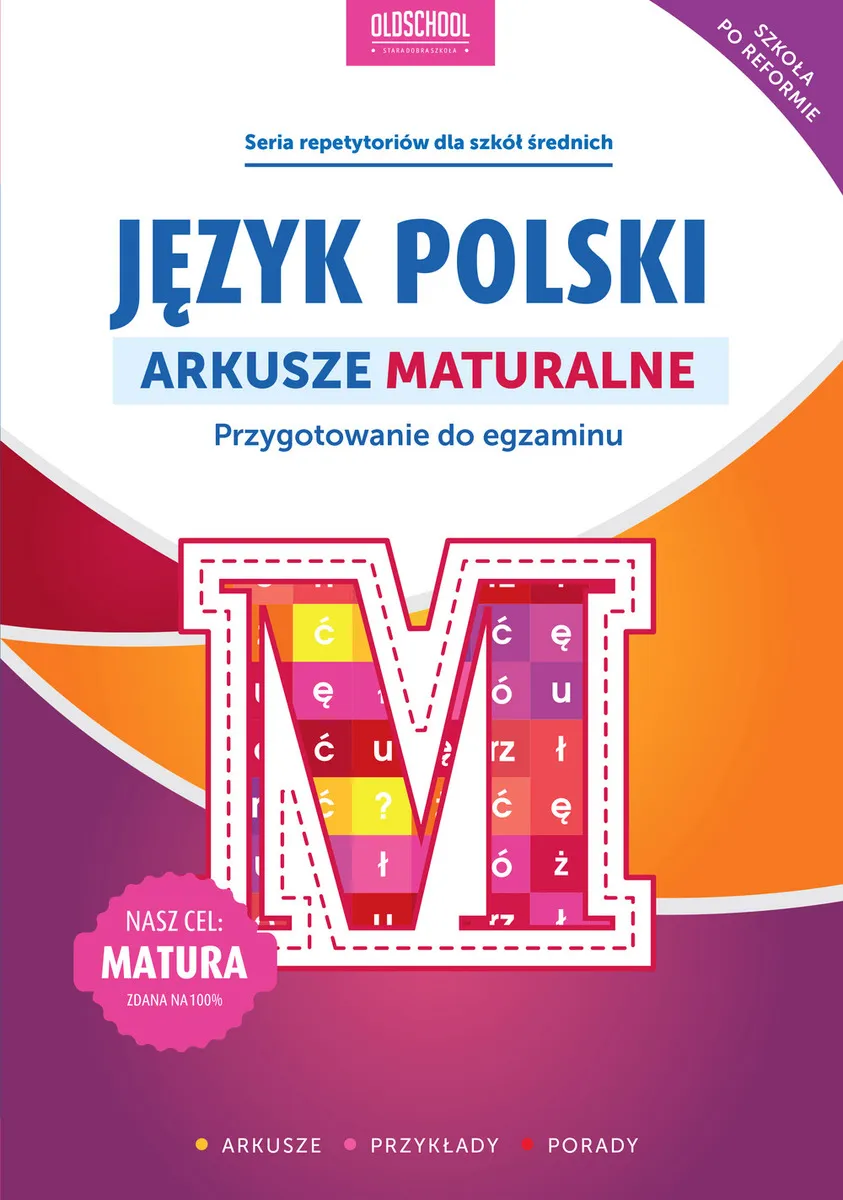 Okładka:Język polski. Arkusze maturalne. Przygotowanie do egzaminu 