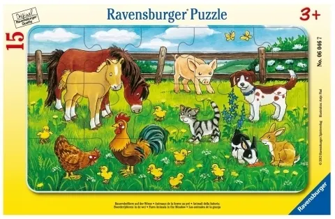 Puzzle 15 Zwierzęta domowe  4005556060467