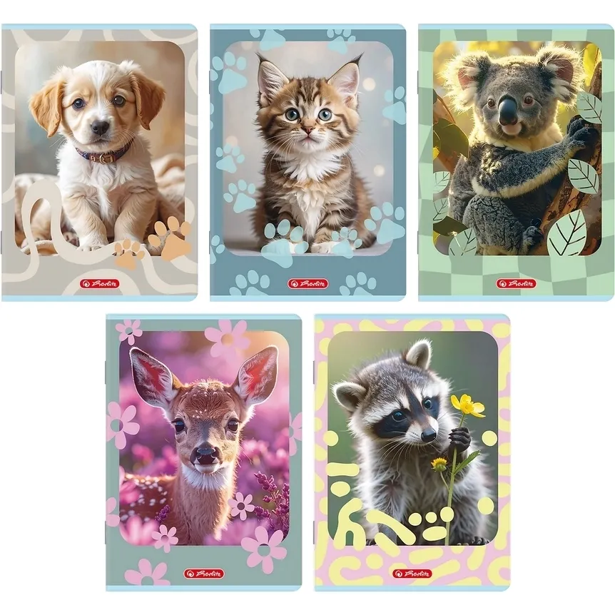 Zeszyt Herlitz Standard Animals A5/16k kratka, 1 szt  5904017457701