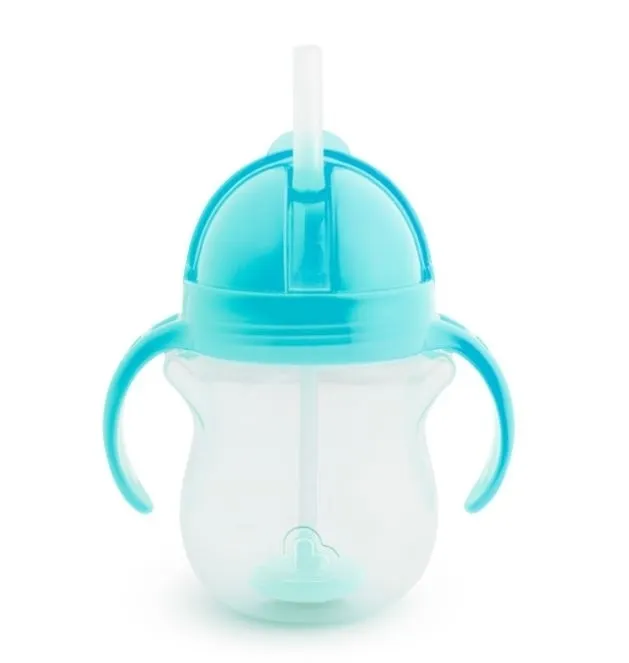 Kubek Munchkin niekapek ze słomką 207ml niebieski  5019090122573