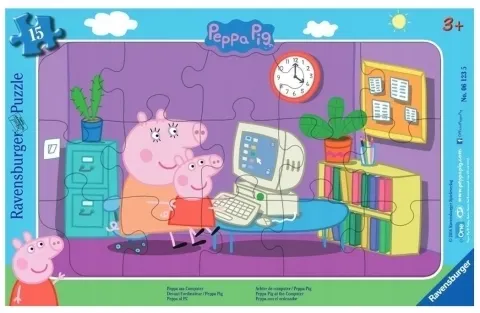 Puzzle w ramce 15 Świnka Peppa  4005556061235
