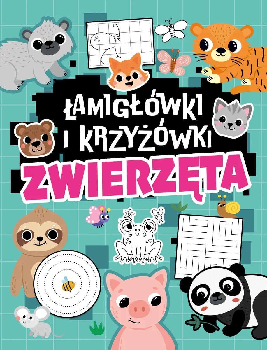 Zwierzęta. Łamigłówki i krzyżówki  9788368859485